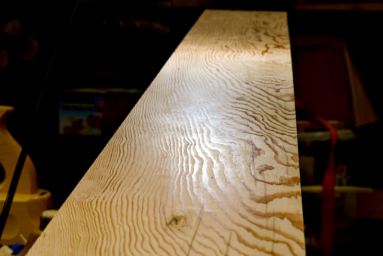 A nice view of a beam that's been surfaced well.